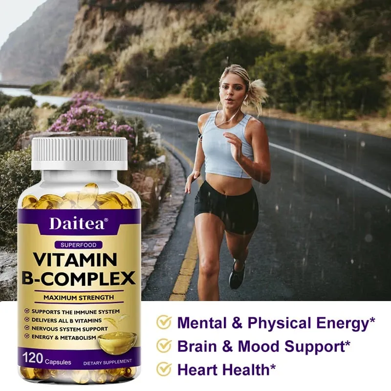 Vitamin B-Complex Capsules - Energy Immune & Nervous System Support Relieve Stress Improve Digestion — image 3