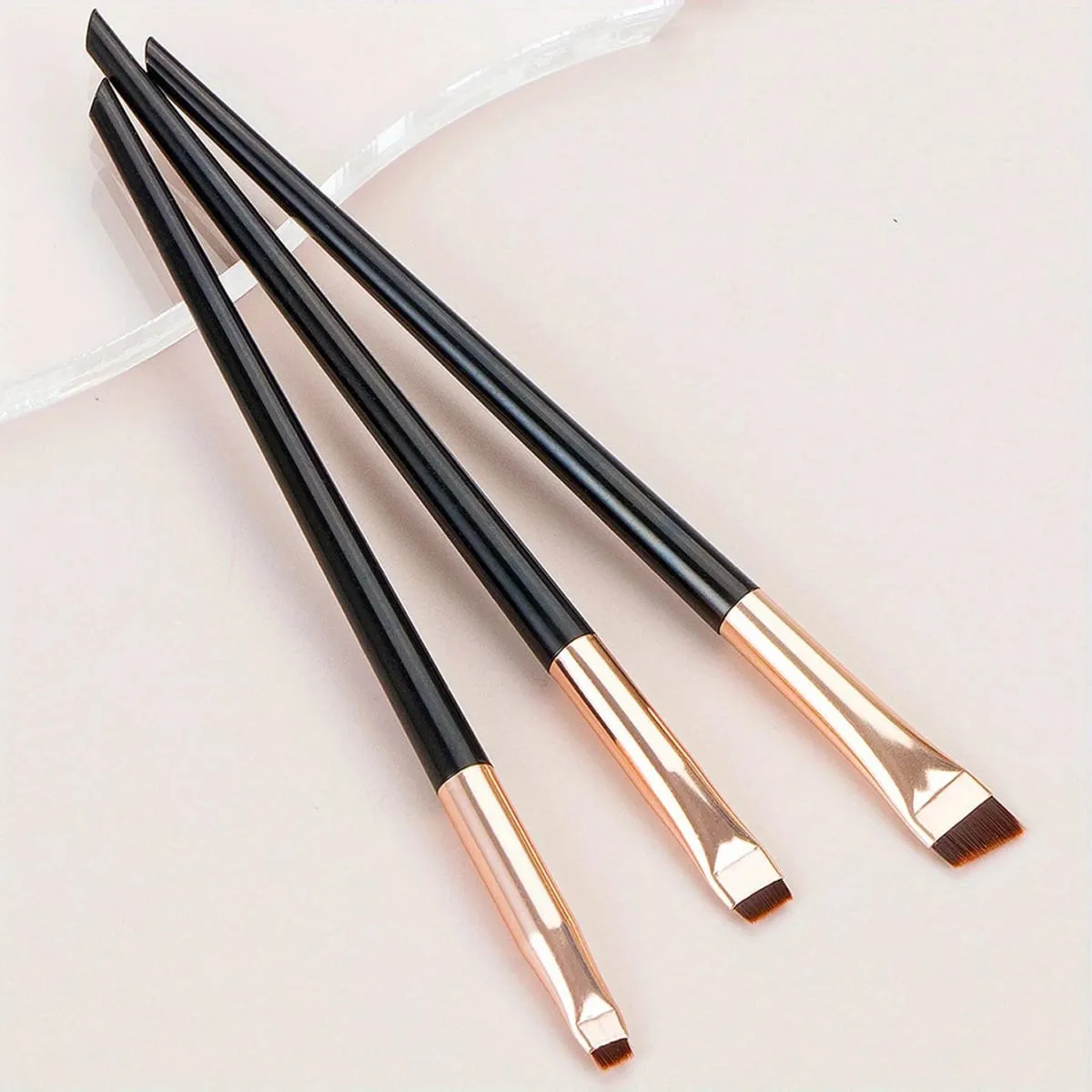 3-teiliges Make-up-Pinsel-Set, Klingen-Eyeliner-Pinsel, feiner schräger Kopf, Augenbrauenpinsel, Umriss, Eyeliner, ultradünner Lidschattenpinsel, Make-up