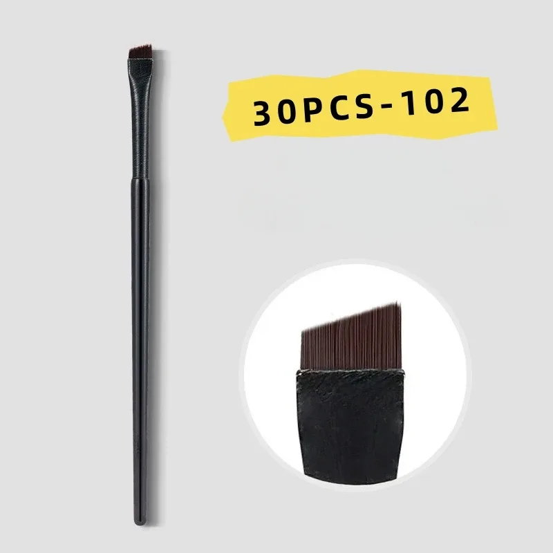 3/6/9/15/30PCS Ultra Thin Blade Eyeliner Brush Set Fine Angle Flat Eyebrow Brush Under The Eyes Flat Head Precise Detail Brushes — image 13