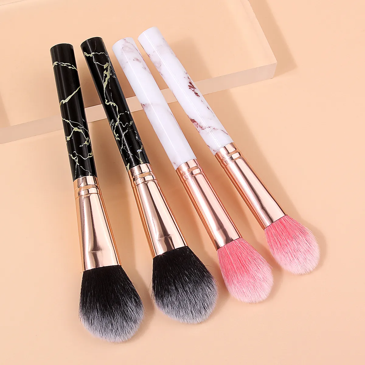 4PCS Makeup Brushes Set for Loose Powder Setting Powder Blush&Highlight Smooth Application Cosmetic Tools for Makeup Beginners — image 1