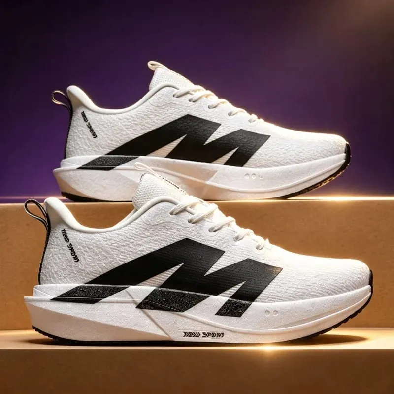 Men Sports Running Shoes CarbonPlate Marathon Outdoors Training Race Breathable Lightweight Women Comfortable Athletic Sneakers — image 4
