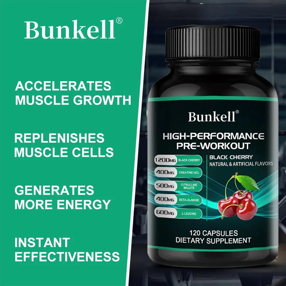 Suplemen Pra-Latihan Bunkell - Asam Amino Creatine HCI Citrulline Malate Beta-Alanine Untuk Meningkatkan Kinerja Atletik — image 3