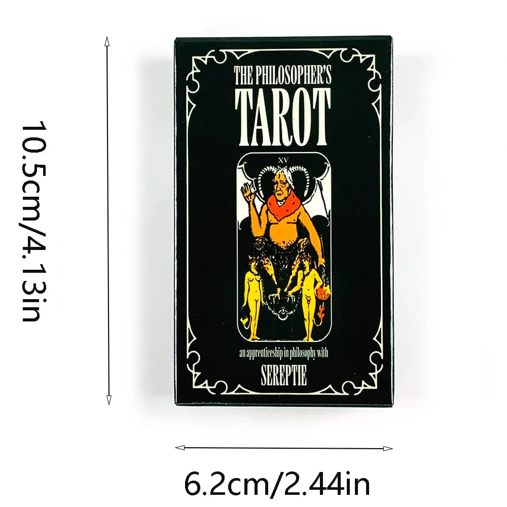 New The Philosopher's Tarot Deck 78 Cards English Version Fate Prediction Spiritual Divination Table Game for Tarot Beginners