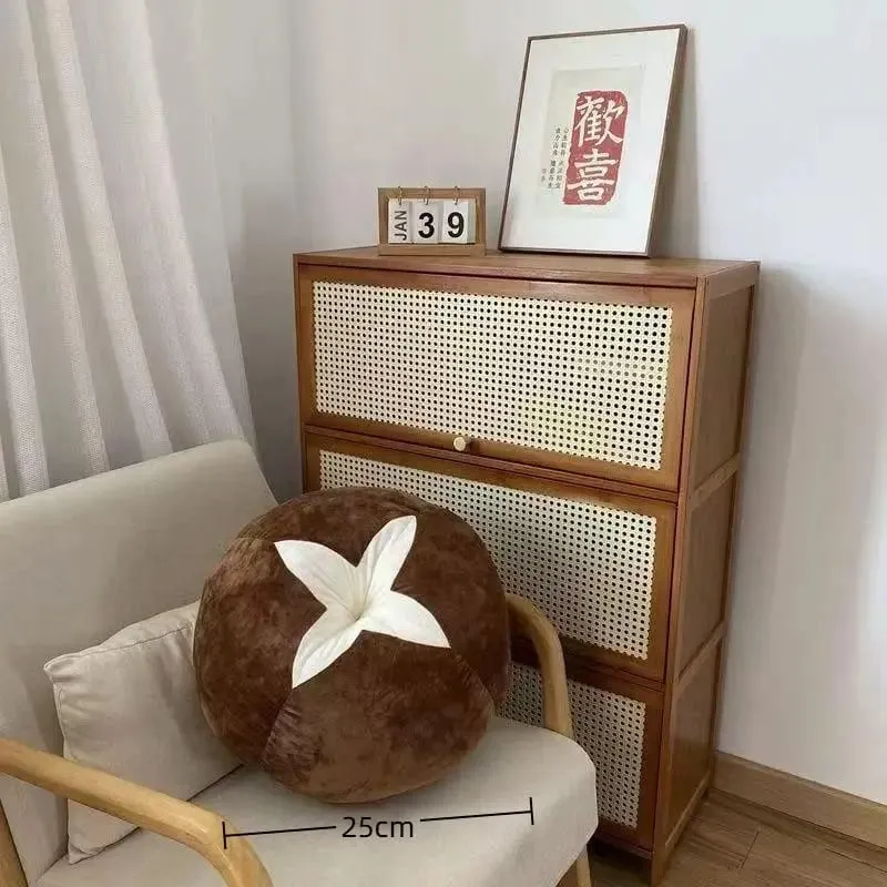 Hot Sale Soft Plush Mushroom Tomato Persimmon Shaped Floor Cushions Thick Filling Perfect For Living Room Bedroom Home Decor