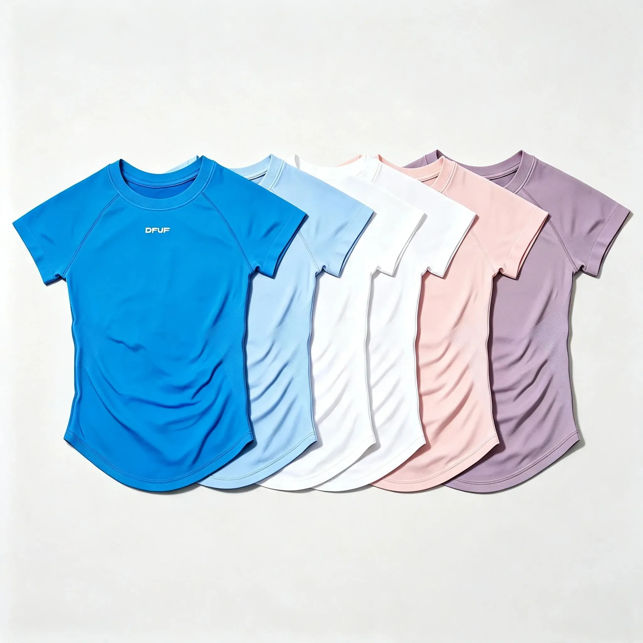 Women Elastic Slim Short Sleeve T-Shirt Soft Breathable Casual Top for Gym Yoga Jogging Fitness Daily Wear — image 2