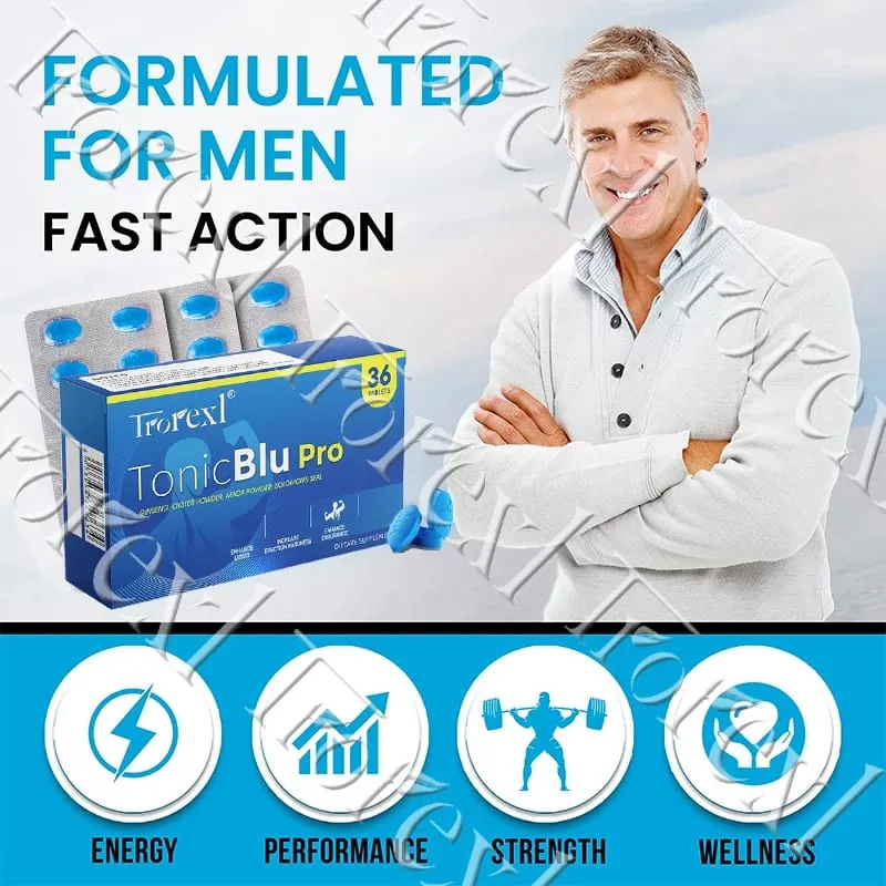 Trorexl-TonicBlu Pro - Kék tabletta a Rock-Hard Energy Volume Booster természetes osztriga ginzenghez a legjobb előnyökért — image 3