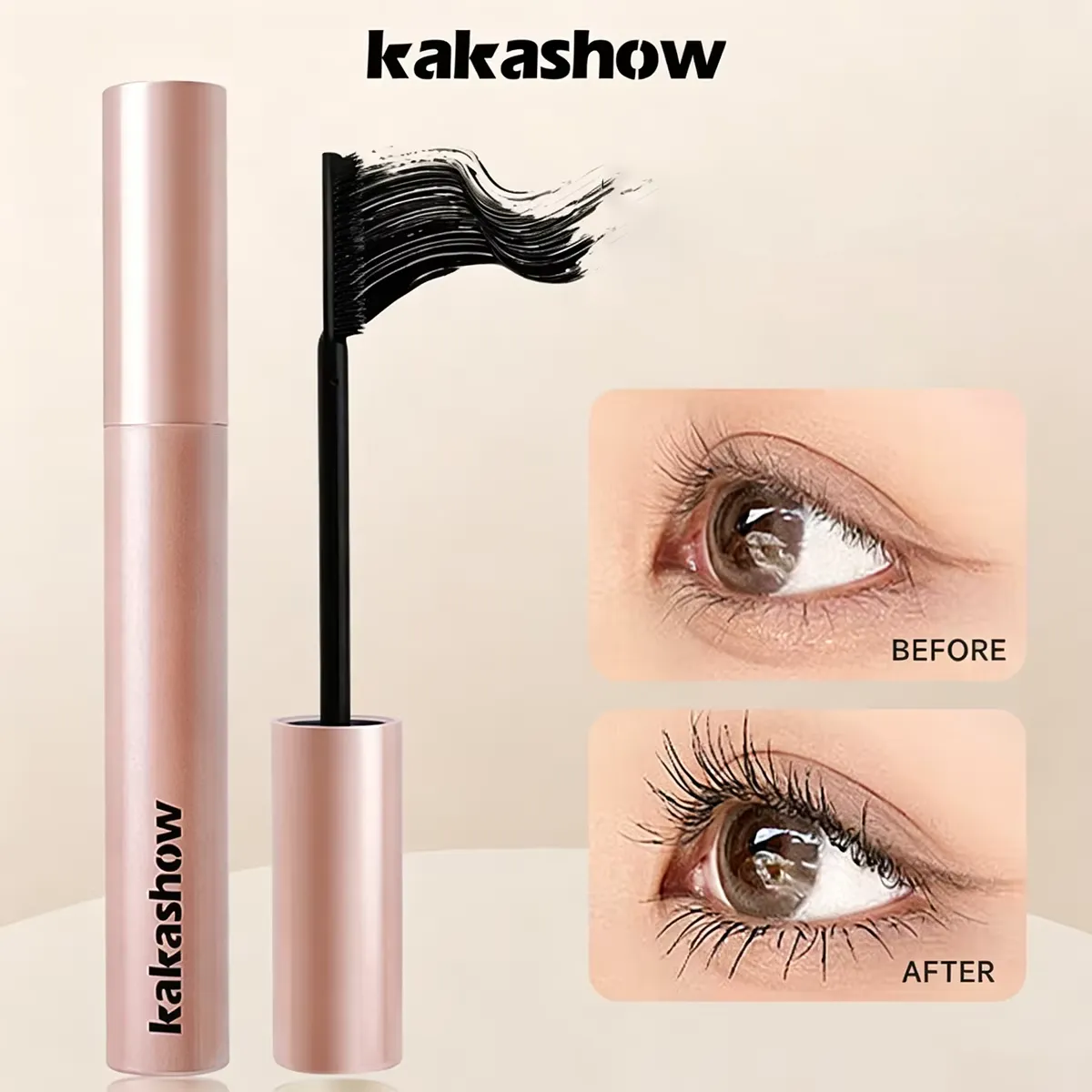 Kakashow Lengthening Mascara Waterproof Long‑Lasting Curling Eyelash Mascara Dense Separated Lashes Smudge‑Proof Eye Makeup — image 1