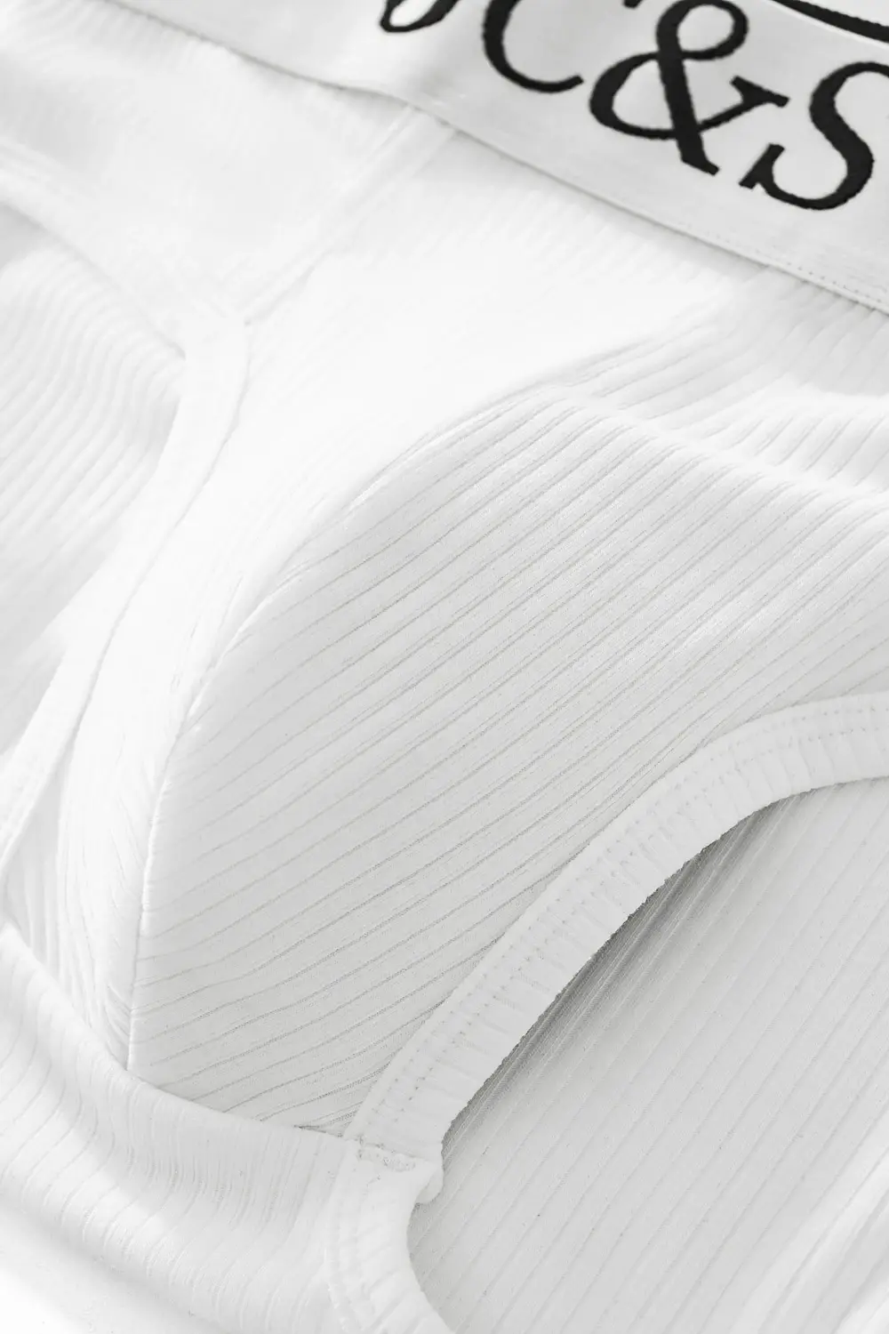 Cuecas masculinas atléticas com design de corte alto, cuecas de algodão com nervuras, conforto esportivo para homens, biquíni deslizante, tanga