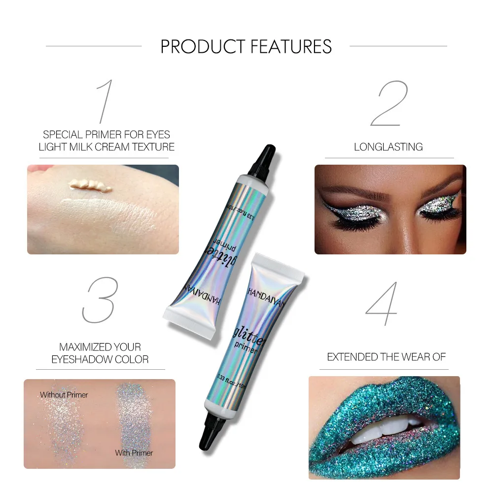 Glitter Primer Makeup Glue Flash Eyes Gel Face Eye Body Sequin Primer Long-lasting Brilliant Makeup Tools Primer Shiny — image 5