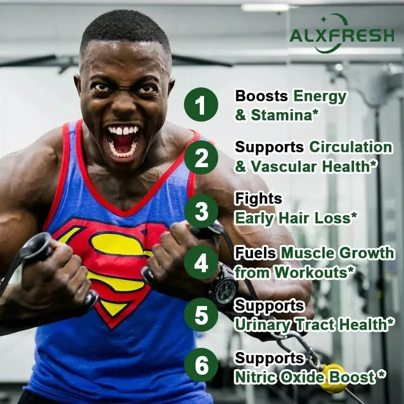 Alxfresh Prostate Health Supplement Natural Saw Palmetto Extract που υποστηρίζει κάψουλες για την ανάπτυξη του προστάτη και της τρίχας για άνδρες και γυναίκες