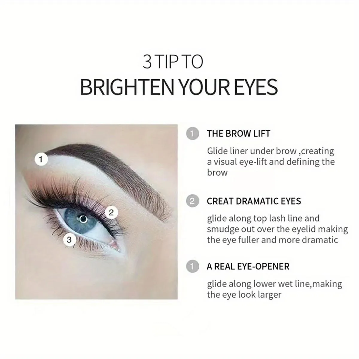 Matte White Wood Eyeliner Eyeshadow Pen Waterproof and Smudge-proof Easy To Use for Beginners Suitable for All Skin Types — image 4