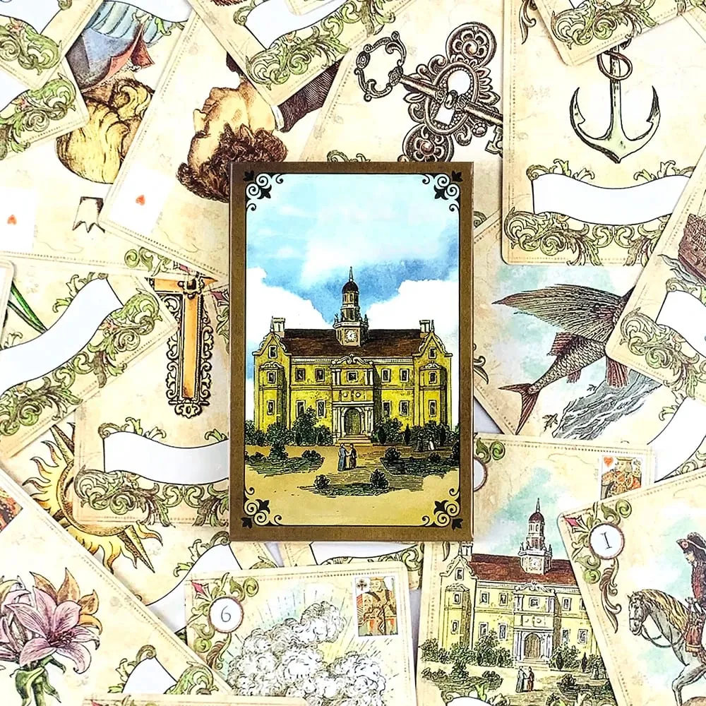 Old Style Lenormand Fortune-Telling Cards English Version A 38 Oracle Deck Divination Borad Games Cards Game Meditation & Gifts
