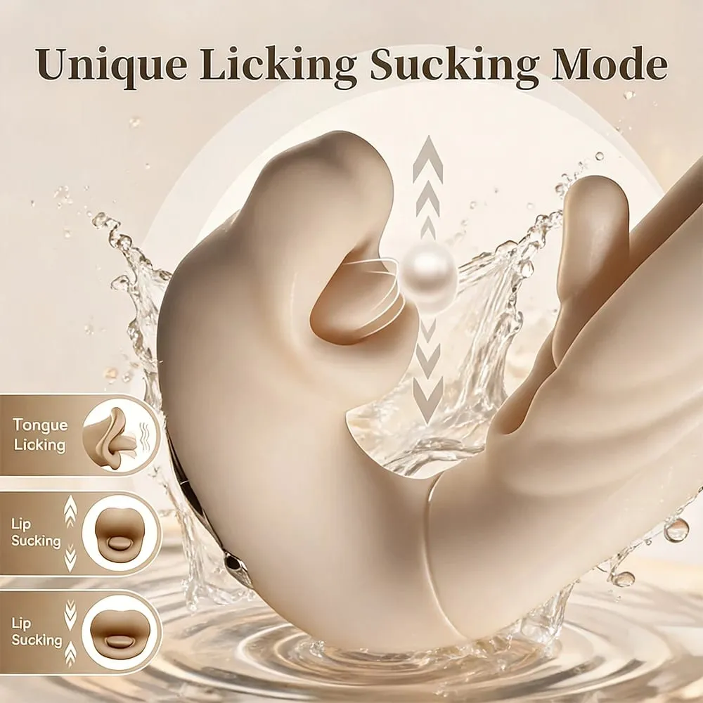 3In1 Thrusting Vibrator Female Tongue Licking Dildo Clitoris Stimultor Finger Flapping Vagin Massager Adult Sex Toys for Women — image 3