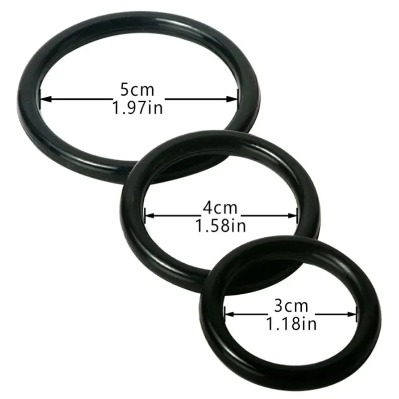 3Pcs/Set Silicone Penis Rings Adult Supplies Male Ejaculation Delay Cock Rubber Rings Lasting Bondage Erection Sex Toys For Men — image 5