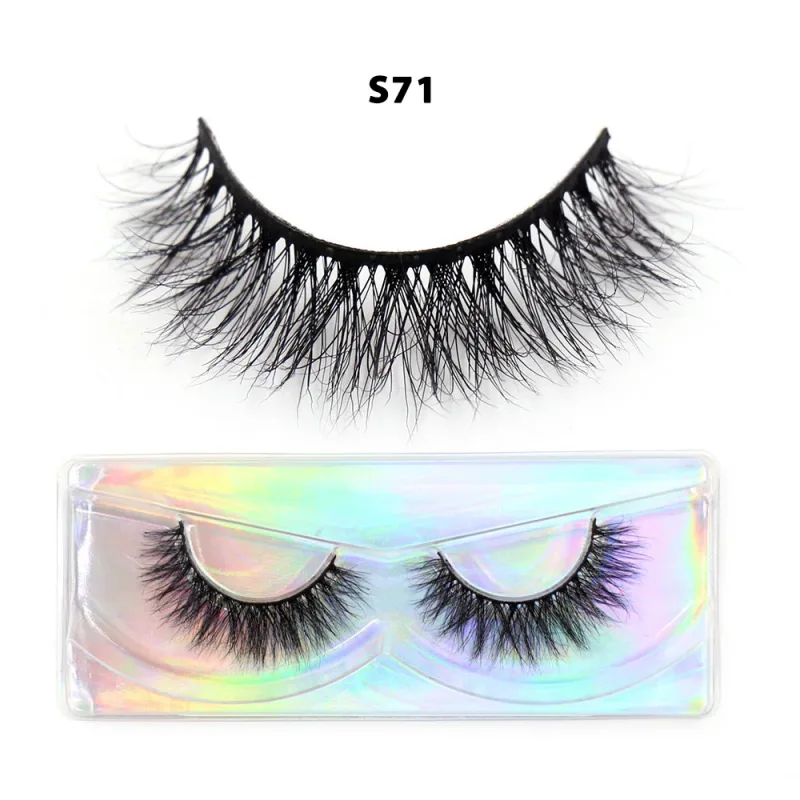 Short Natural 3D Mink Lashes Fluffy Wispy Fake Eyelashes Crisscross False Lashes Eyelash Extension Makeup — image 40
