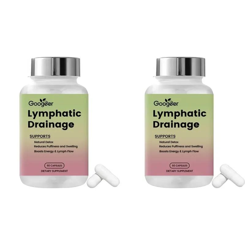Googeer Lymphatic Support Capsules with Diosmin Hesperidin Horse Chestnut Bromelain Butcher's Broom Daily Wellness 60 Capsules