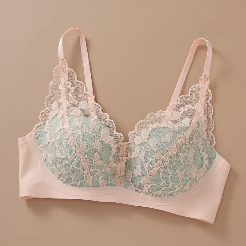 Japanese Sexy Spitze Büstenhalter ohne Bügel Push Up für kleine Brust Seitlich glättend Anti-Sagging Neu Bestseller MOYISU B — image 3