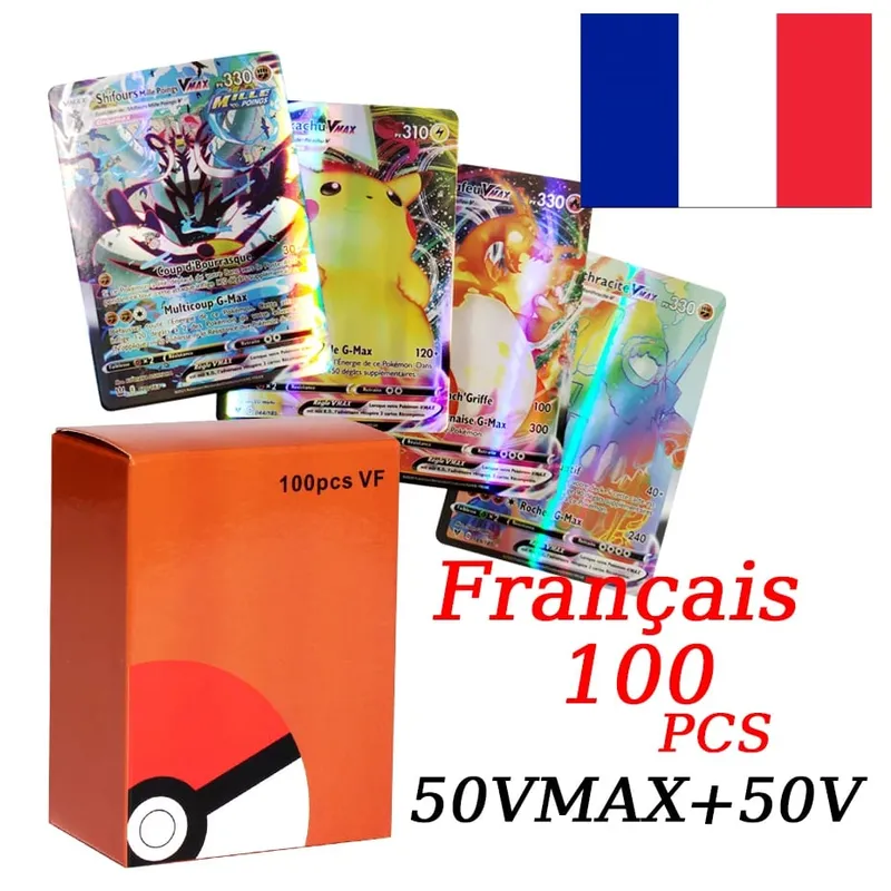 French Version Pokemon Cards VMAX V EX GX MEGA VSTAR Carte Collection Battle Trainer Children's Christmas Toys Gift — image 8