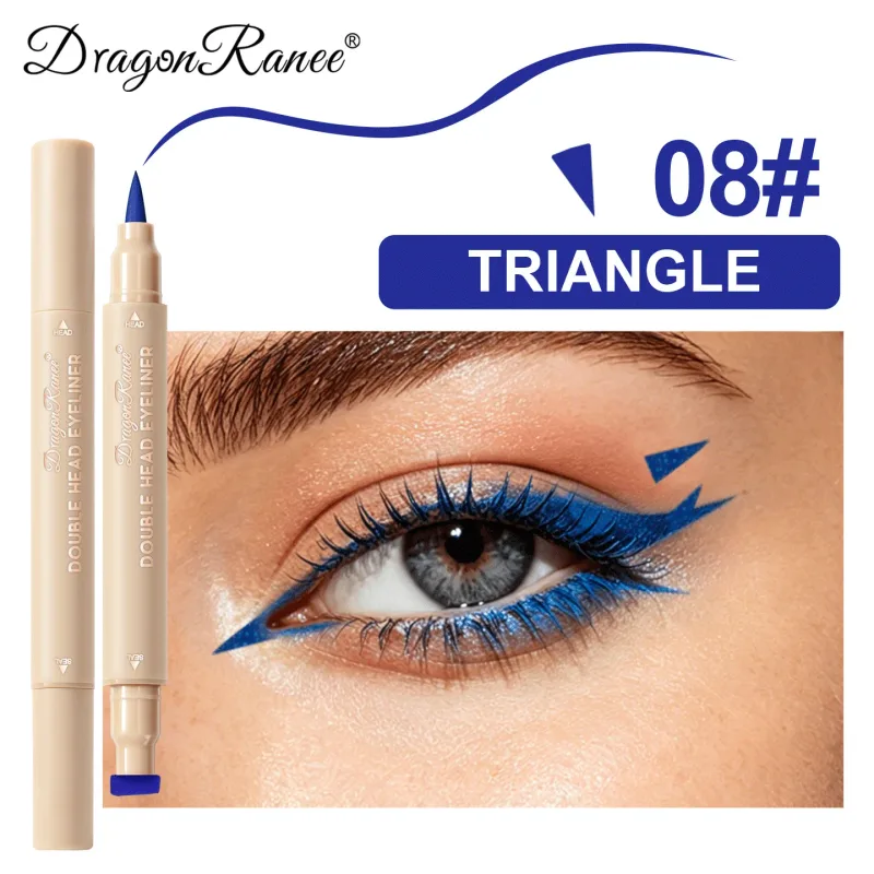 2-in-1 Dual-Ended Stamp Eyeliner Pen 20 Colors Waterproof Liquid Eyeliner with Stamp Tip Quick Dry Eye Makeup for Beginners — image 16