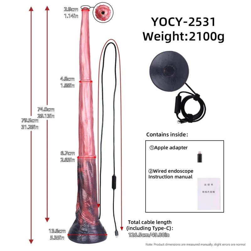 Huge Horse Dildo Anal Dilator APP Controlled Speculum Camera Anus Expansion Long Peekable Silicone Butt Plug Adult Sex Toys