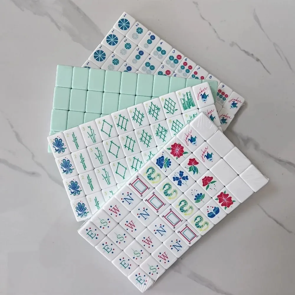 Customizable American Mahjong Sets 160 Tiles 4-Layer Acrylic Mah Jongg Surprise Gifts Mahjong Portable Travel Family Party Games — image 17