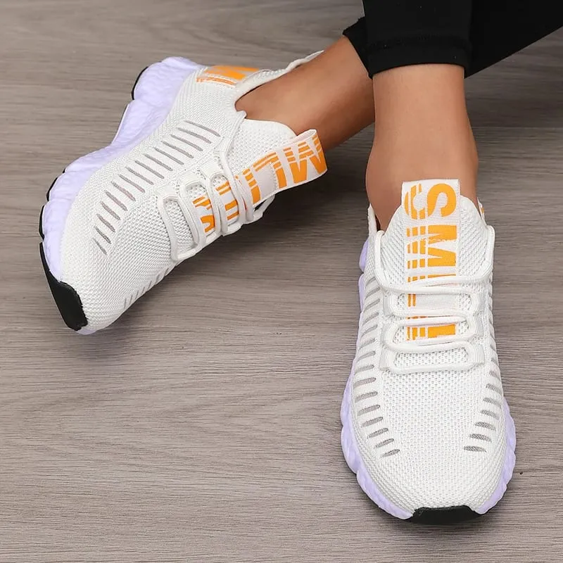 Women's Sports Shoes Mesh Lightweight Soft Sole Jogging Strap Breathable Fashion Sports Walking Casual Tennis Flat Shoes for Men — image 9