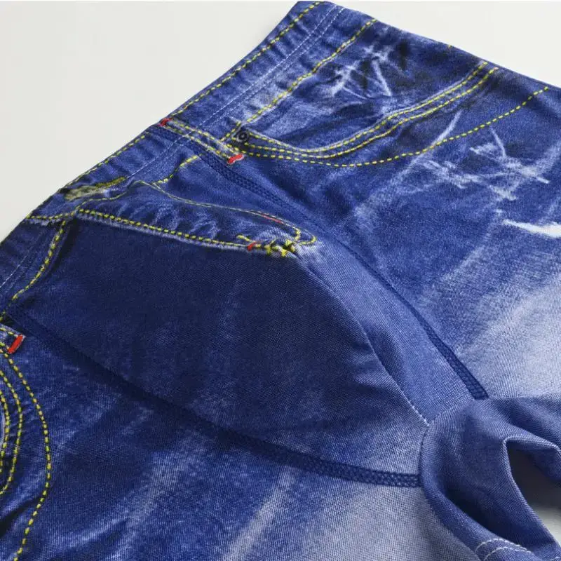 1 PZ Intimo da uomo in cotone con stampa denim, design a forma di U, boxer traspirante, cotone comfort da uomo — image 7
