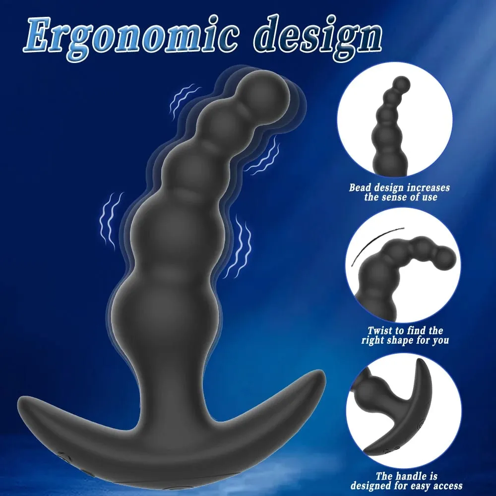 APP Control Vibrating Butt Plug Anal Beads 9 Vibrator Modes G-spot Vibrator Prostate Massager Sex Toys for Men Women Couples
