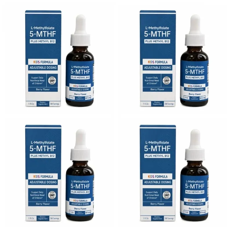 L-Methylfolate 5-MTHF Methyl B12 Drops for Kids Organic Berry Flavor Liquid Folate Supplement for Children Vegan 1 Fl Oz 30 ML — image 10