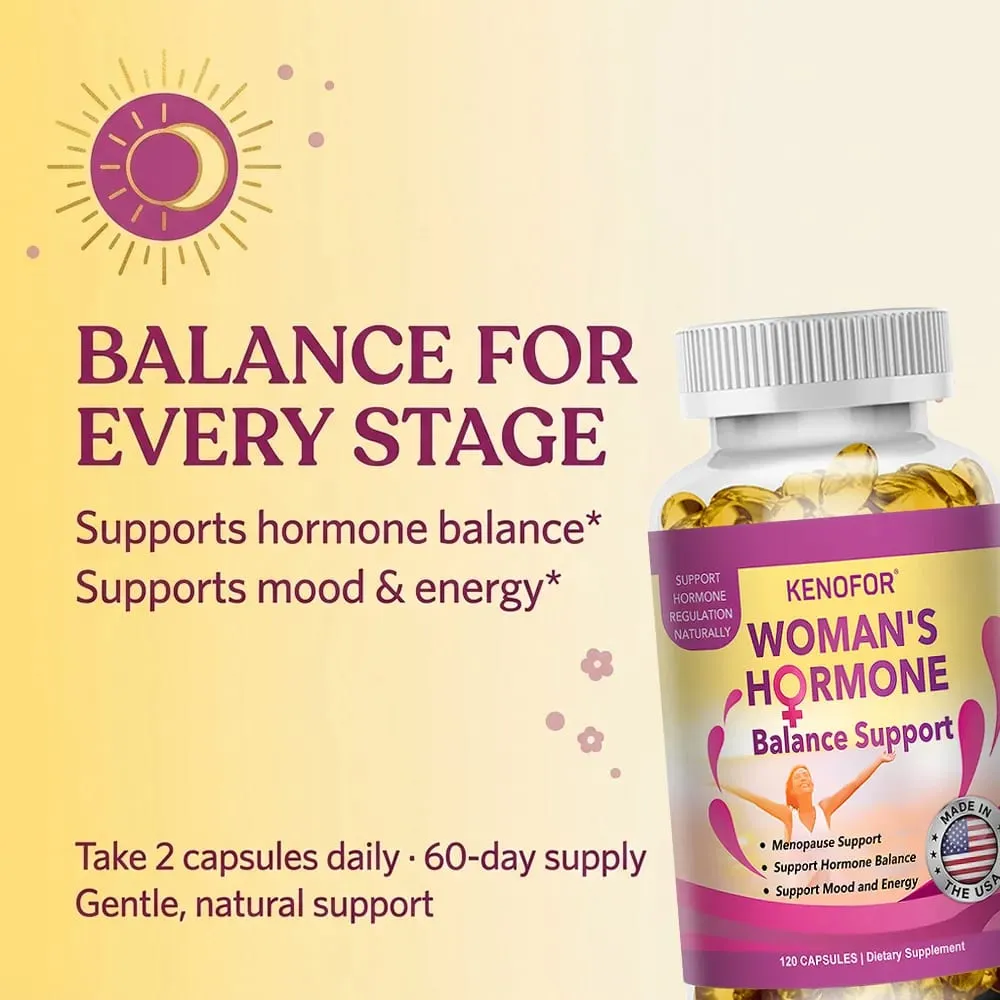Women’s Menopause Support Supplement Enhancing Hot Flashes Night Sweats Mood Swings & Fatigue Supports Daily Wellness