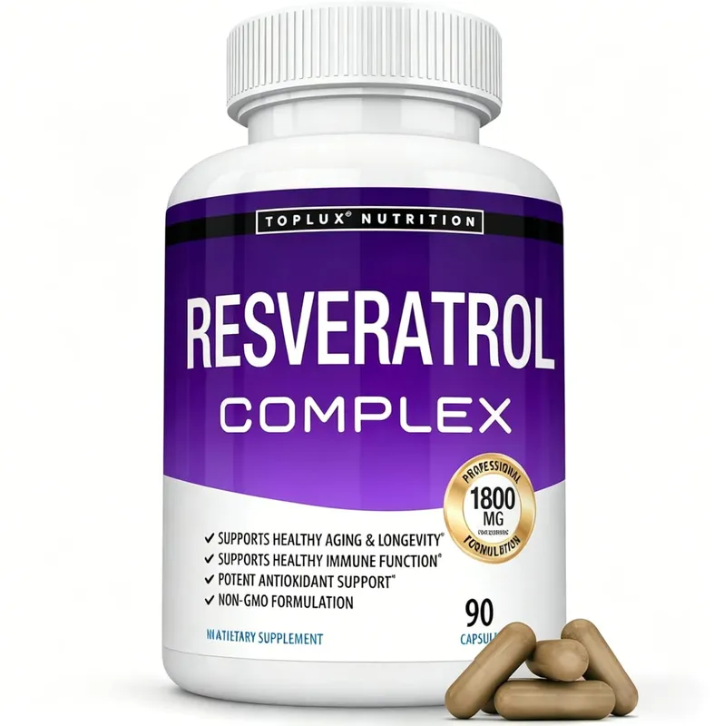 Resveratrol Complex - Trans Resveratrol Supplement with Grape Seed - Promote healthy aging immune system brain functio 90 pill