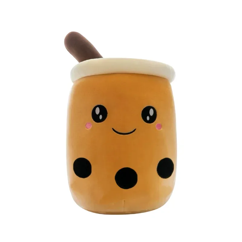 Roztomilý plněný Boba Plyšový Bubble Tea Skutečný Bubo Food Hrnek na mléko Plyšový polštář Měkký Kawaii Plyšové hračky Dárky pro děti Dospělý 24CM~ — image 8