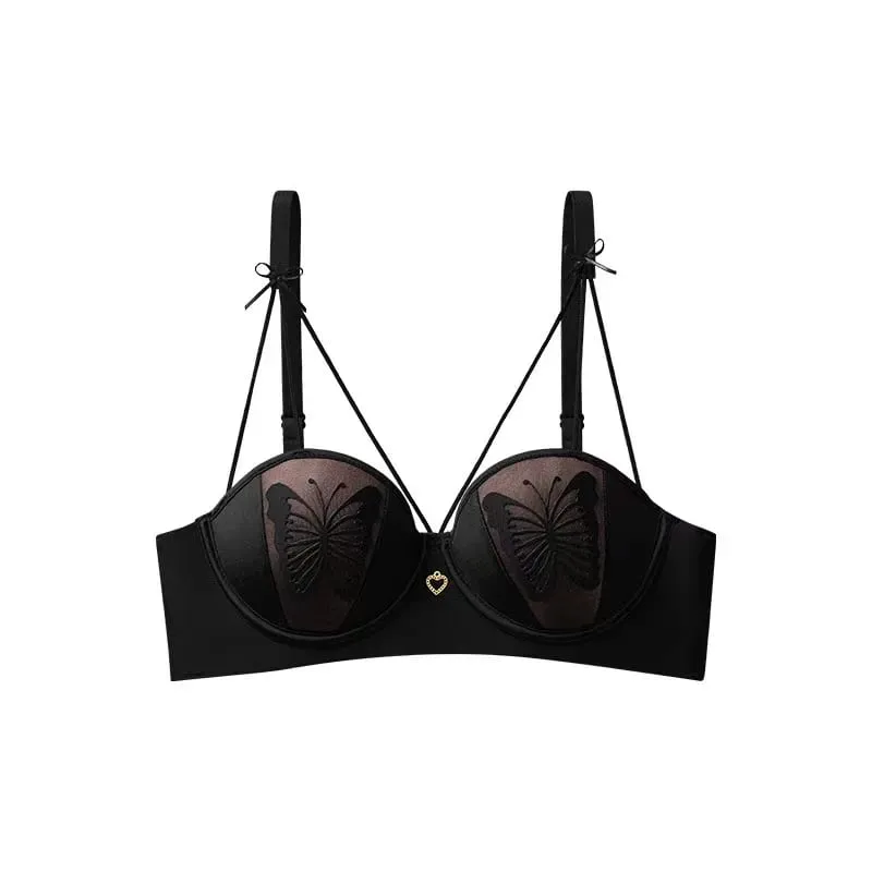 Sexy Push Up Lingerie Small Breast Gathering Anti-sagging Seamless Bra Sexy Beauty Back Butterfly Wire Free Lingerie Bra — image 8