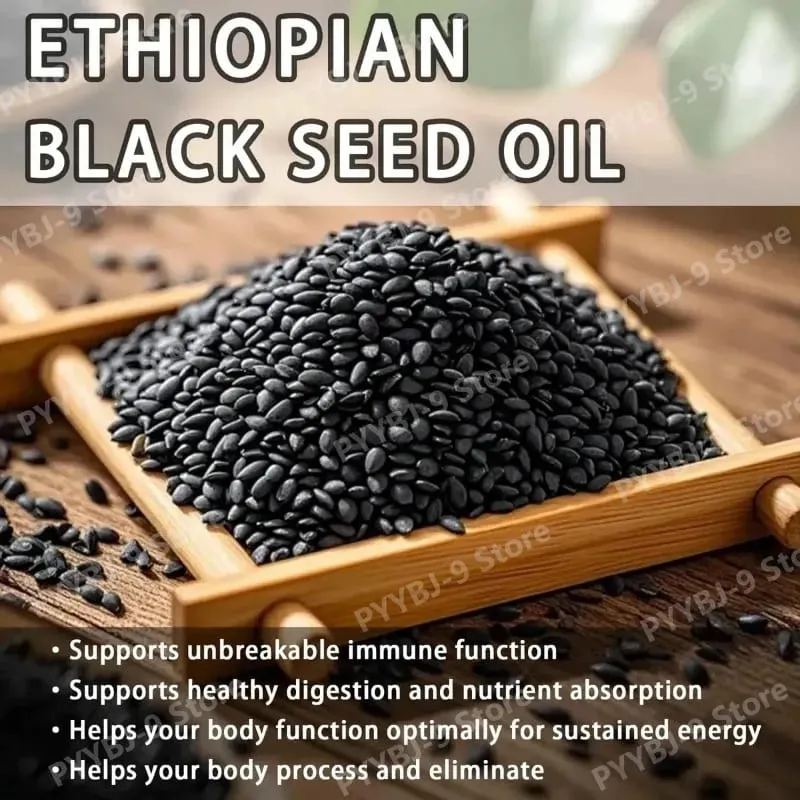 Ethiopian Black Seed Oil 100% Pure Softgel 800mg Gluten Free Non GMO Daily Health Support Diatery Supplement 60 Count — image 4
