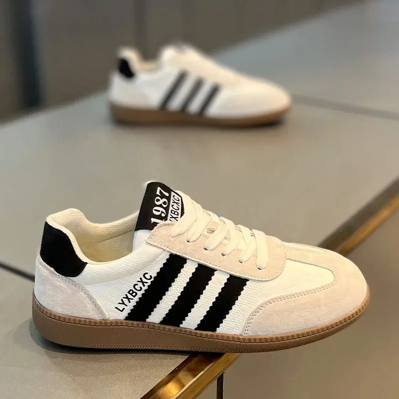 High Quality Leather Sneakers Men Trainers Classic Casual Sports Shoes Man Flat Sneakers Outdoor Non-slip Men's Skateboard Shoes