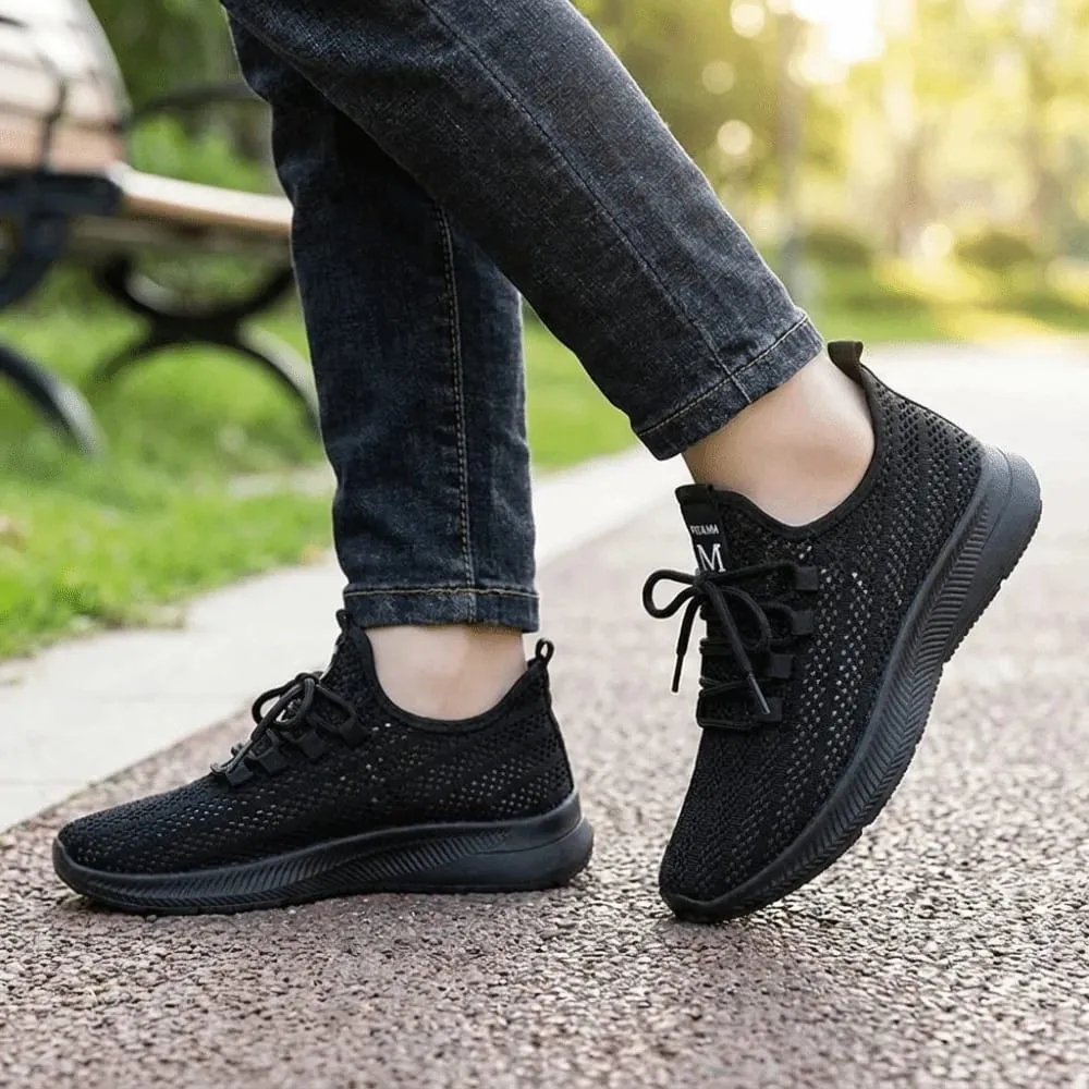 Åndbare mænds afslappede sneakers Slidbestandige anti-skrid sportssko blødsålede snørebånd Slip-on mode sneaker — image 1