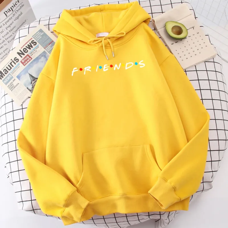Sitcom Phim Bạn Bè In Hình Nam Hoody Hàn Quốc Trang Áo Đơn Giản Cổ Tròn Có Mũ Trùm Đầu Phố Oversize Thu Quần Áo Nam