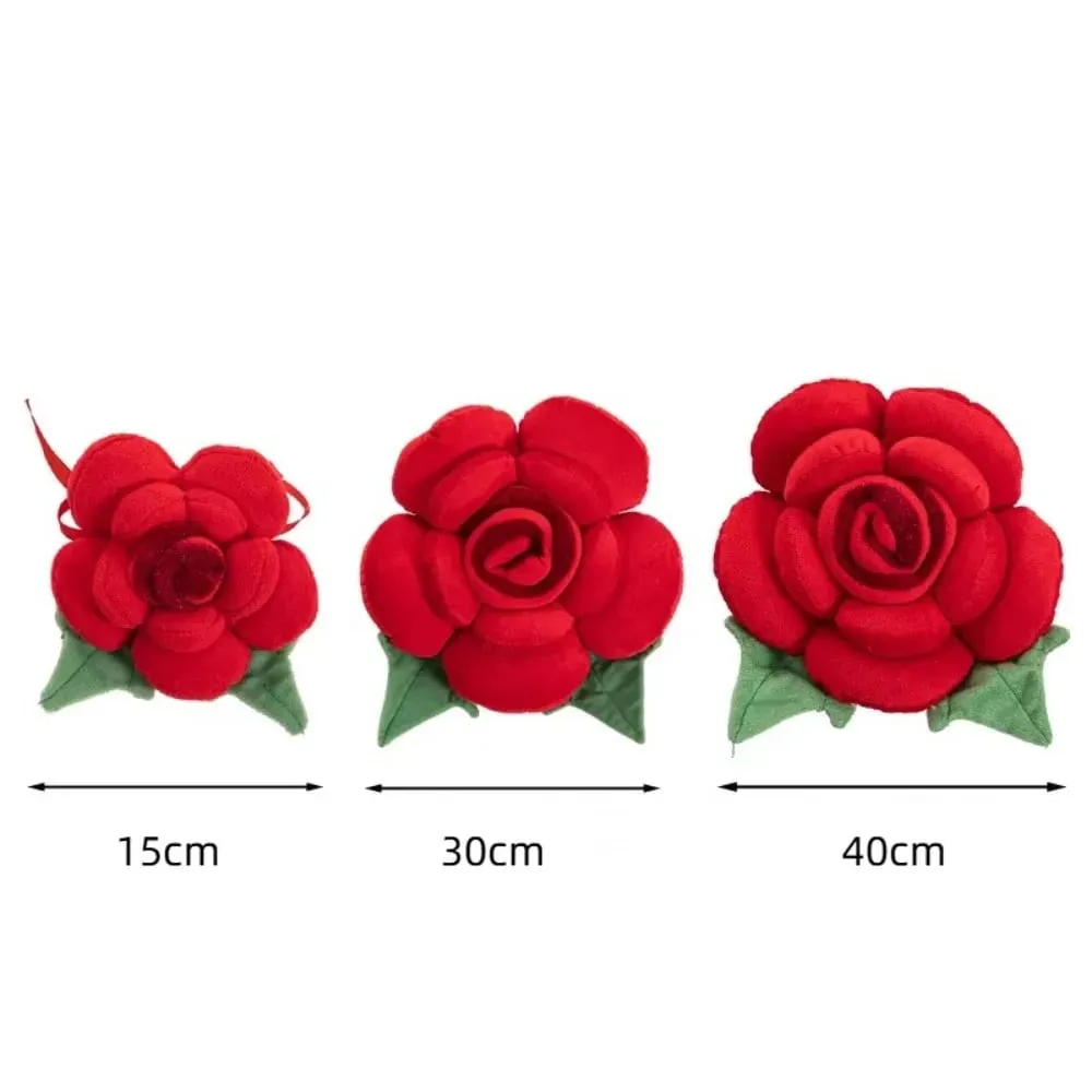 New Large Rose Shaped Pillow Plush Colorful Sofa Flower Cushion Simulated Car Interior Cushion Wedding Party Supplies — image 6