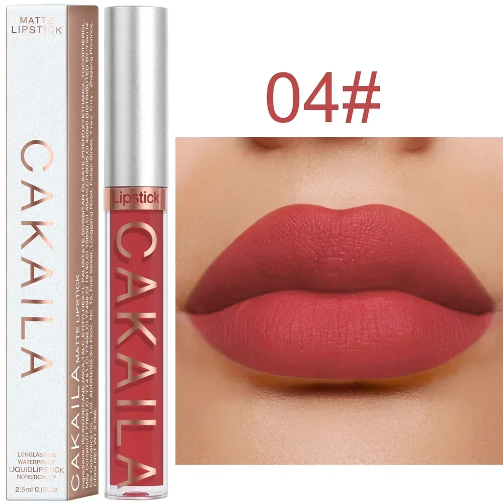 Batom líquido fosco de veludo, longa duração, sedoso e suave, não é fácil de desbotar, brilho labial, maquiagem sexy para mulheres, matiz labial