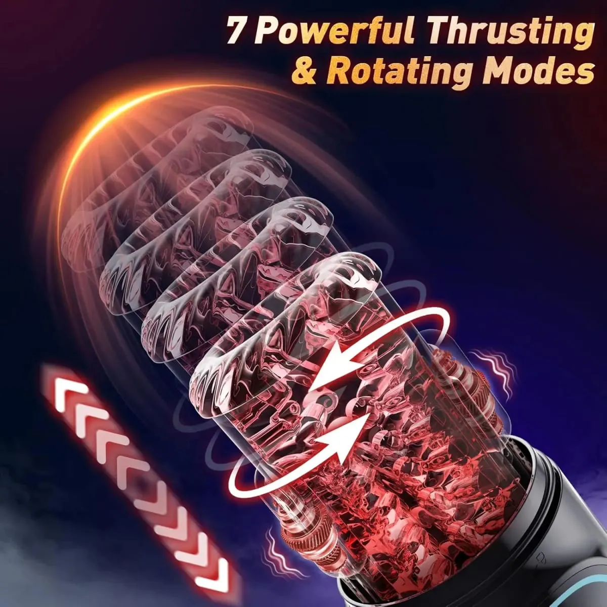 Automatic Male Masturbator 7 Thrusting Rotation Sucking Licking Function LED Display Vacuum Penis Pump Sex Toys for Men