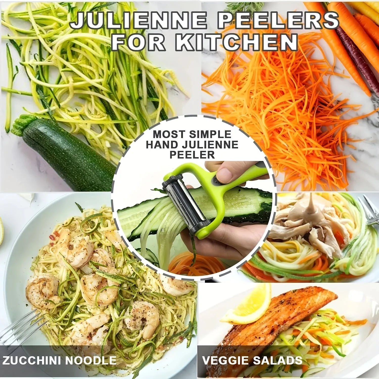 3-in-1 Multifunctional Fruit & Vegetable Peeler Paring Knife Grater & Shredder - The Ultimate Kitchen Tool Kitchen Accessories