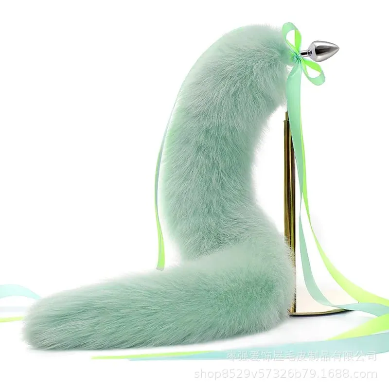 200cm Detachable Metal Butt Plug Fox Tail Cosplay Toys with Fetish Cosplay Fancy Dress Accessory for Couple BDSM Sex Flirt Prop — image 3