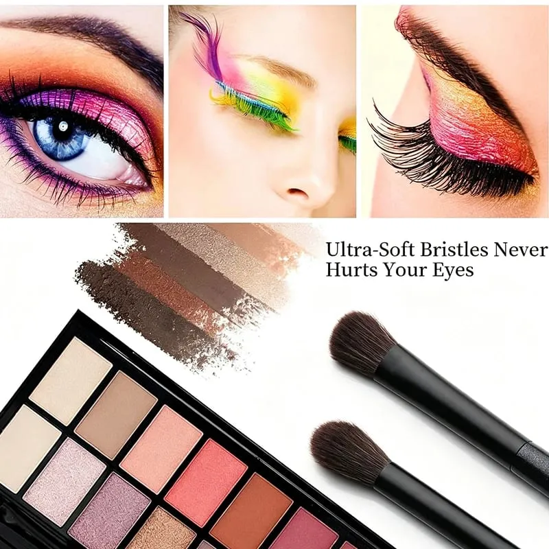 Eye Makeup Brush Set 6 Pcs Professional Blending Eyeshadow Makeup Brushes for Concealer Eyebrows Eyeliner Soft Hairs & Wood Ha — image 4