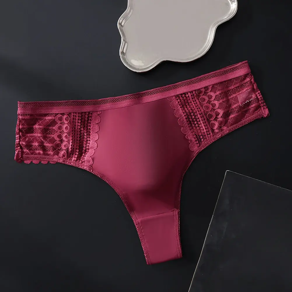 1pc masculino sexy cuecas de renda sem costura gelo seda g-string roupa interior 3d bulge bolsa sólida tanga alta elástica calcinha respirável — image 10