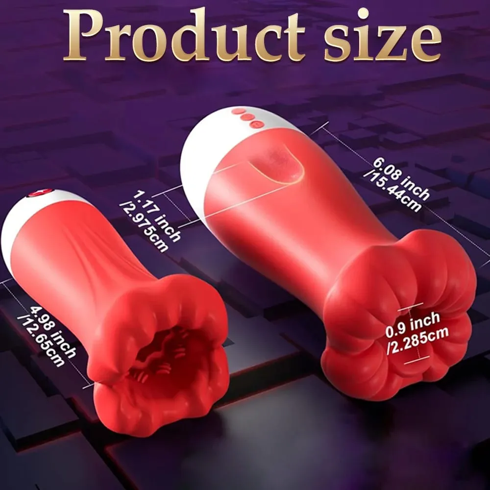 Pocket Pussy Squeezable Sleeve Penis Pump Male Maturbator 3 Natural Blowjob Sucking &10 Licking Vibrating Stroker Adult Sex Toys — image 6