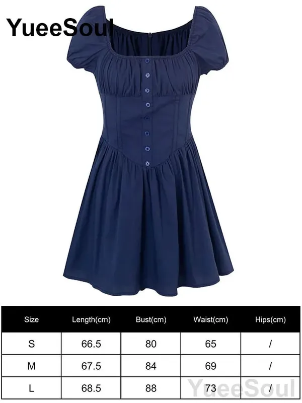 Blue Printed Mini Dress 2026 Summer New Elegant Party Birthday Evening Dresses Y2K Sweet Cute High Street Casual Women Dress — image 40