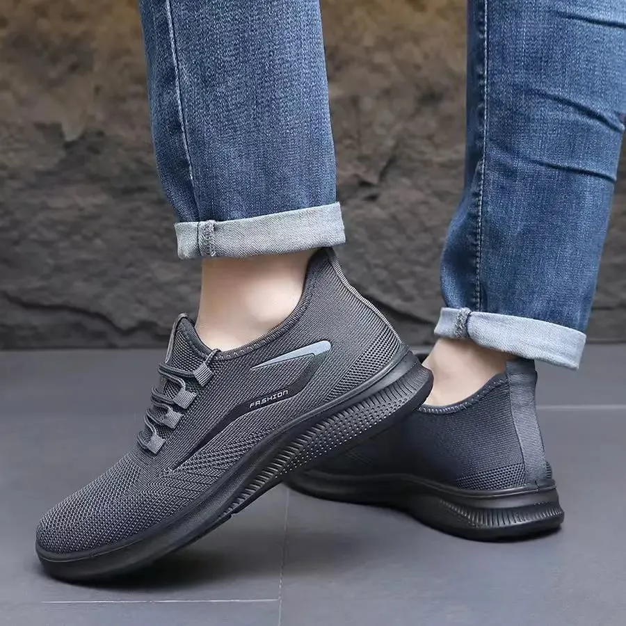 2026 New Arrival Breathable Air Knit Upper Slip On Shoes Flexible Soft Non Slip Sole Casual Running — image 7