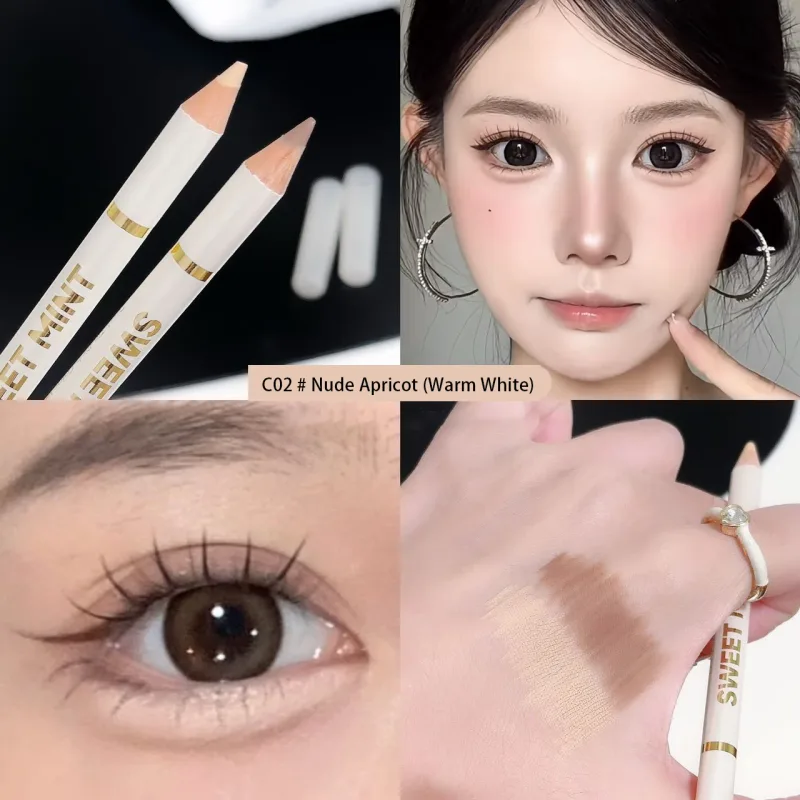 Double-Ended Aegyo Sal Brighten Lying Silkworm Pencil Nude Pink Natural Shadow Under Eye Highlight Makeup Matte Beige Eye Pencil