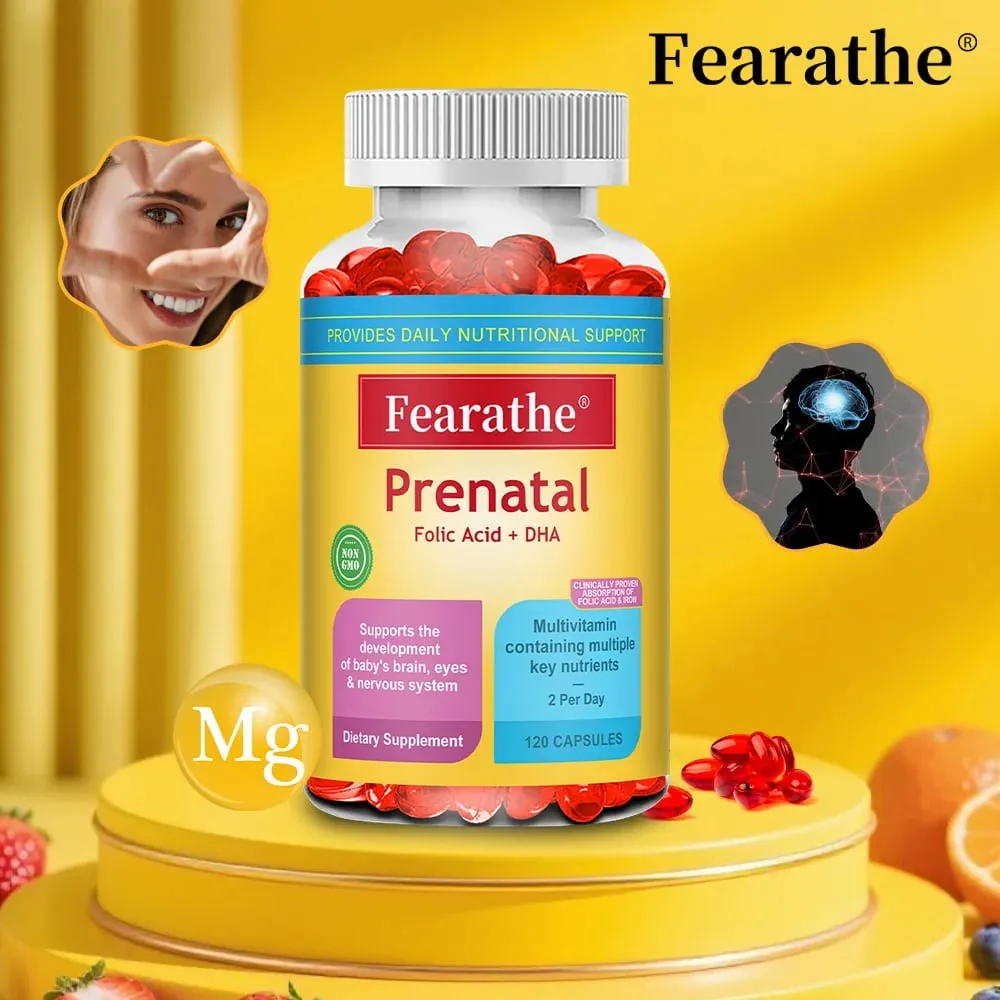Prenatal Multivitamin with Biotin and Folic Acid for Enhanced Nutrient Absorption Gluten-free Non-GMO 120 Capsules — image 3