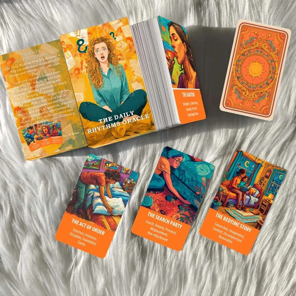 56 Cards The Daily Rhythms Oracle Deck 13x8 Cm Build Inner Connection Understanding Life Changes Card Game Spiritual Insight
